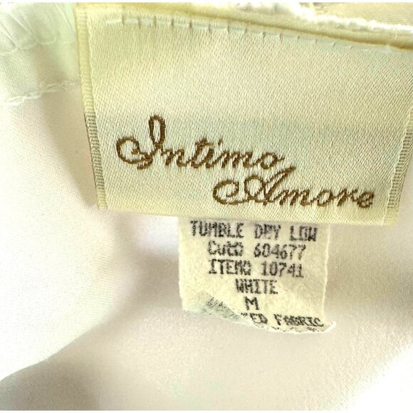 Vintage Intimo Amore Satin White Robe - Picture 6 of 9